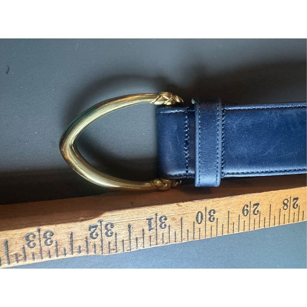 COACH 3906 Vintage Navy Belt Small Brass Buckle - Picture 8 of 14